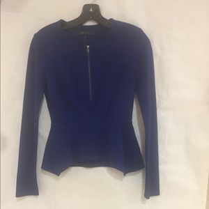XS Royal Blue BCBG Top with front zipper